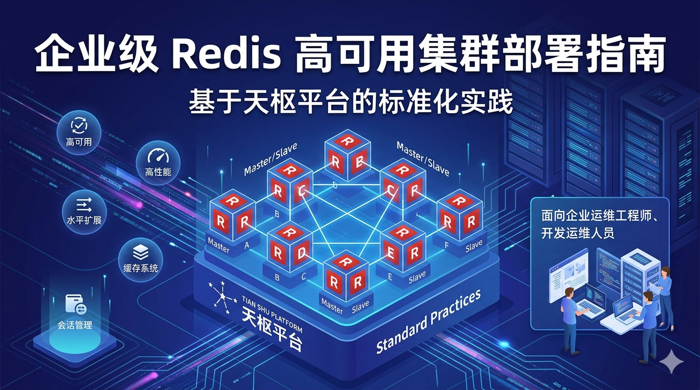 企业级 Redis 高可用集群部署指南—— 基于天枢平台的标准化实践